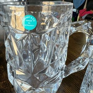 Tiffany & Co. Clear Crystal Mug/ no box/ 2 pcs.